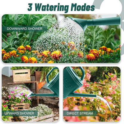 2 Gallon Garden Watering Can, Plastic Outdoor Watering Can for Plants