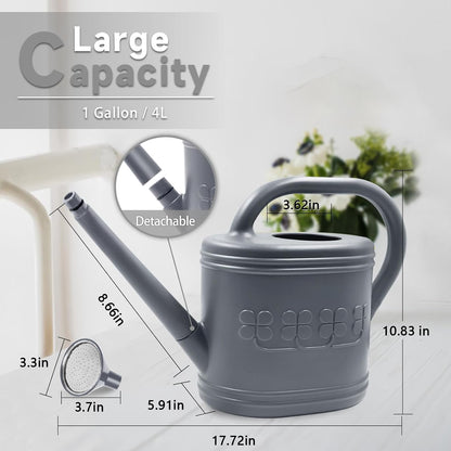 2 Gallon Garden Watering Can, Plastic Outdoor Watering Can for Plants