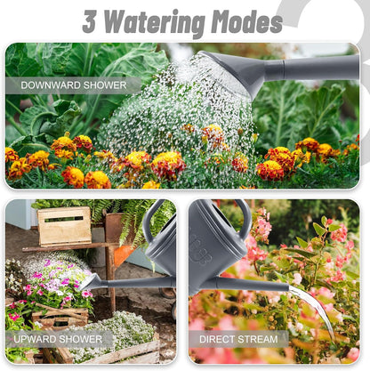 2 Gallon Garden Watering Can, Plastic Outdoor Watering Can for Plants