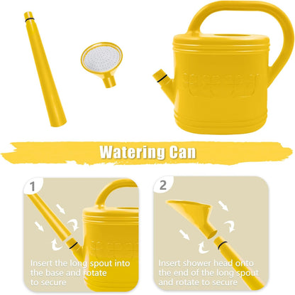 2 Gallon Garden Watering Can, Plastic Outdoor Watering Can for Plants