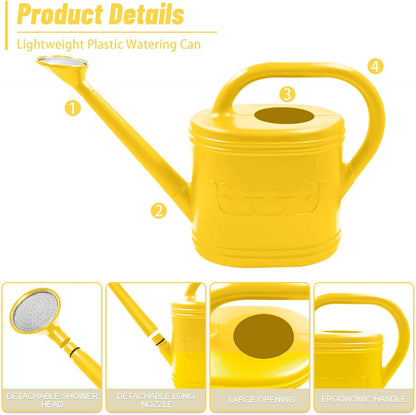 2 Gallon Garden Watering Can, Plastic Outdoor Watering Can for Plants