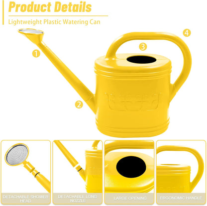 2 Gallon Garden Watering Can, Plastic Outdoor Watering Can for Plants