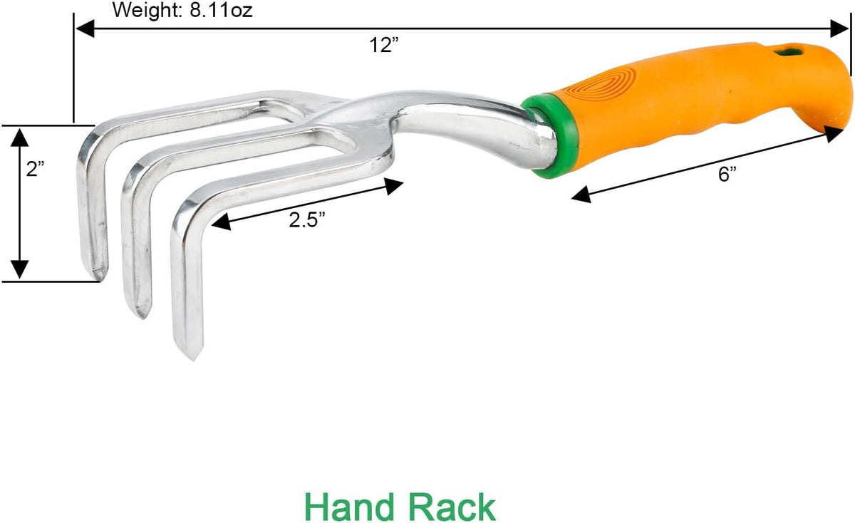 Garden Tool Set, 12 Piece Aluminum Hand Tool Kit, Garden Canvas Apron with Storage Pocket, Outdoor Tool, Heavy Duty Gardening Work Set with Ergonomic Handle, Gardening Tools for women men