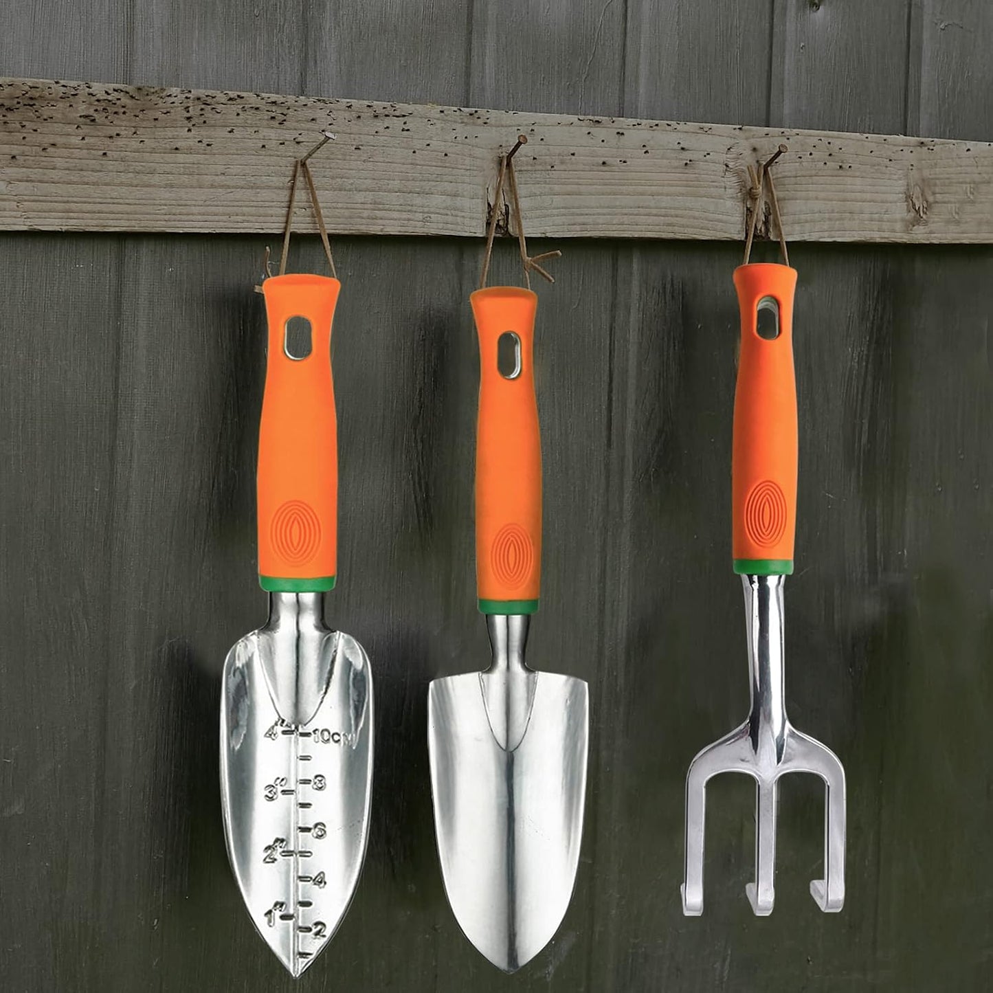 Garden Tool Set, 12 Piece Aluminum Hand Tool Kit, Garden Canvas Apron with Storage Pocket, Outdoor Tool, Heavy Duty Gardening Work Set with Ergonomic Handle, Gardening Tools for women men