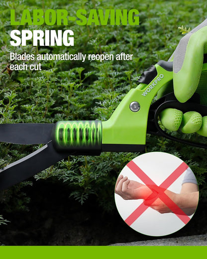 Grass Shears Handheld, Grass Clippers with 360 Degree Swivel Blades