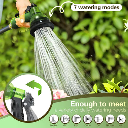 Pedal Hose Reel Cart with 82 ft of 1/2" Hose, Portable Water Hose Reel with Wheels, Mobile Tools for Outside, , Yard, Lawn
