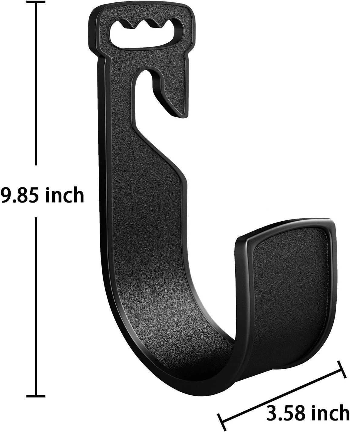 2 Pack Garden Hose Hanger Wall Mount Hose Holder Hook Fit to 25 50 75 100foot Hose (ABS Plastic, Black)