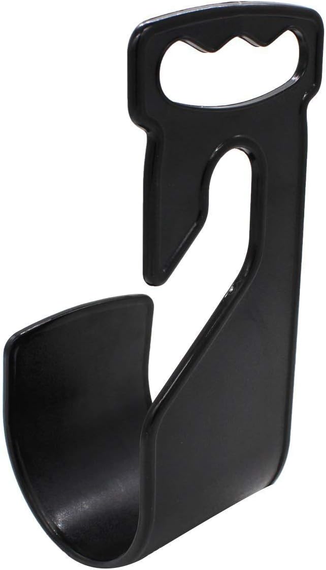 2 Pack Garden Hose Hanger Wall Mount Hose Holder Hook Fit to 25 50 75 100foot Hose (ABS Plastic, Black)