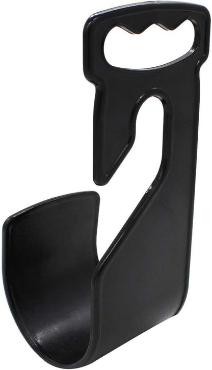2 Pack Garden Hose Hanger Wall Mount Hose Holder Hook Fit to 25 50 75 100foot Hose (ABS Plastic, Black)