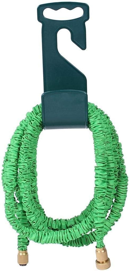 2 Pack Garden Hose Hanger Wall Mount Hose Holder Hook Fit to 25 50 75 100foot Hose (ABS Plastic, Black)