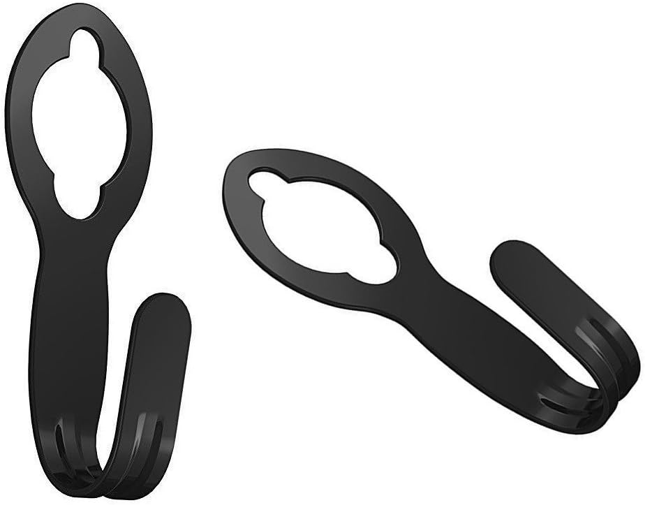 2 Pack Garden Hose Hanger Wall Mount Hose Holder Hook Fit to 25 50 75 100foot Hose (ABS Plastic, Black)