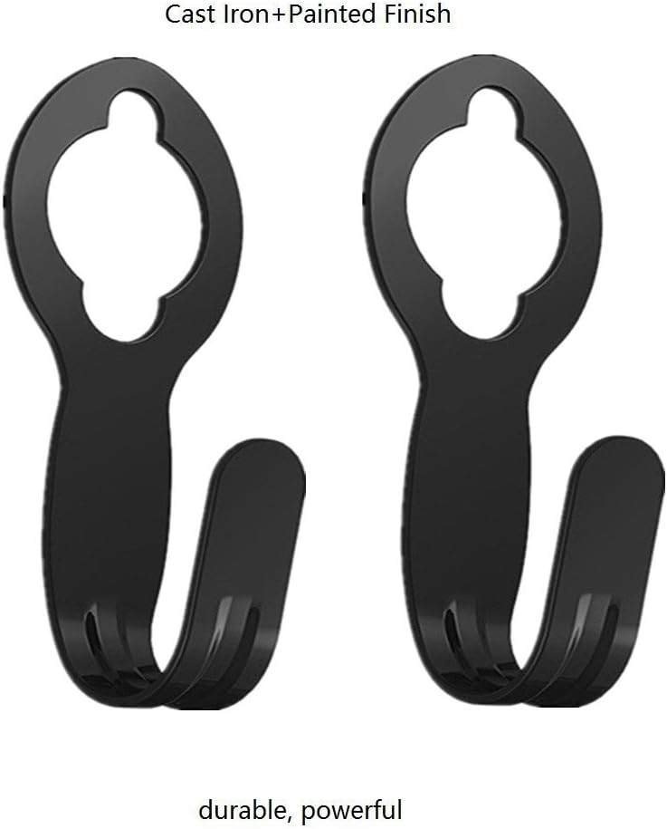 2 Pack Garden Hose Hanger Wall Mount Hose Holder Hook Fit to 25 50 75 100foot Hose (ABS Plastic, Black)
