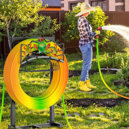 Garden Water Hose Holder 5 Spikes, Freestanding Hose Stand for Outside Yard