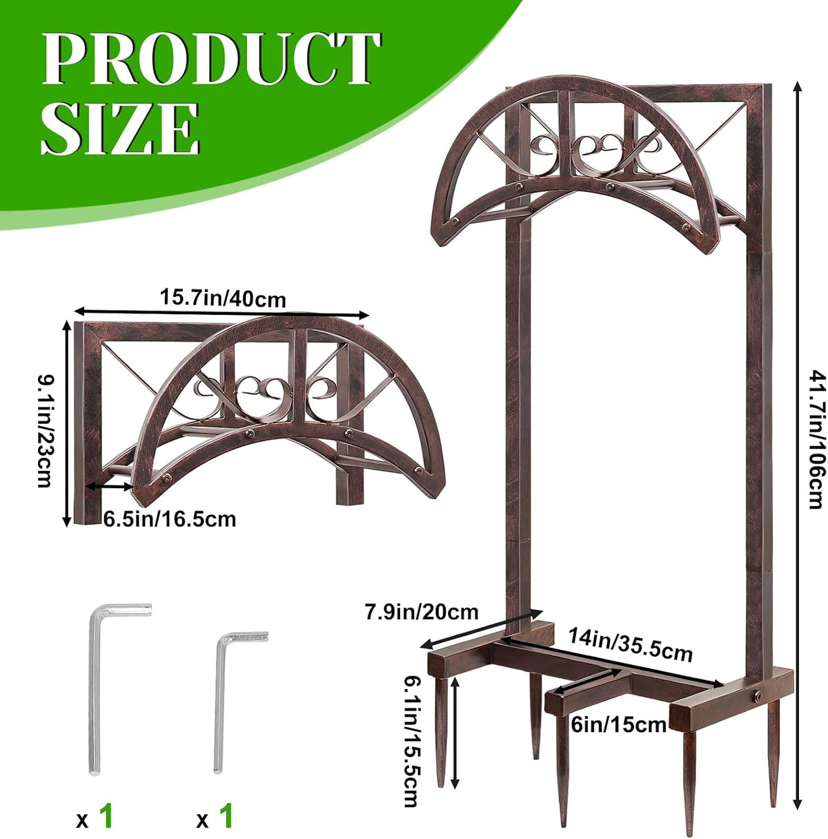 Garden Water Hose Holder 5 Spikes, Freestanding Hose Stand for Outside Yard