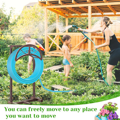 Garden Water Hose Holder 5 Spikes, Freestanding Hose Stand for Outside Yard
