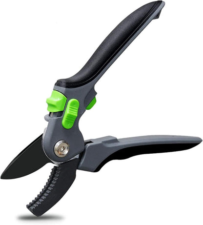 Garden Shears, Sharp Pruners for Gardening with Locking Mechanism, Ideal for Trimming, Harvesting