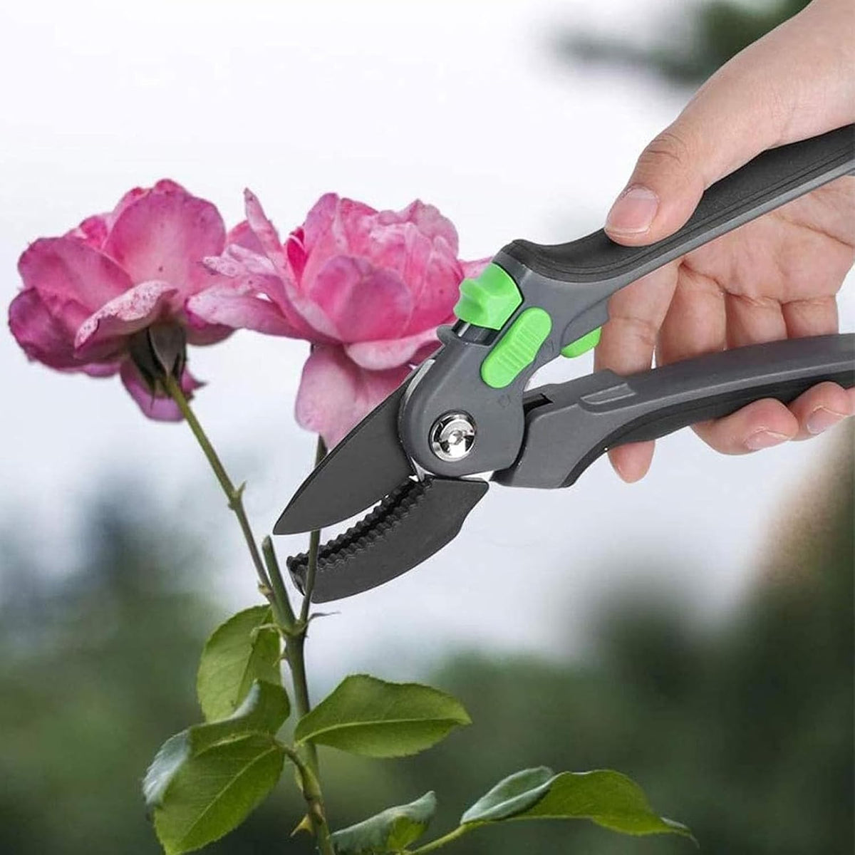 Garden Shears, Sharp Pruners for Gardening with Locking Mechanism, Ideal for Trimming, Harvesting