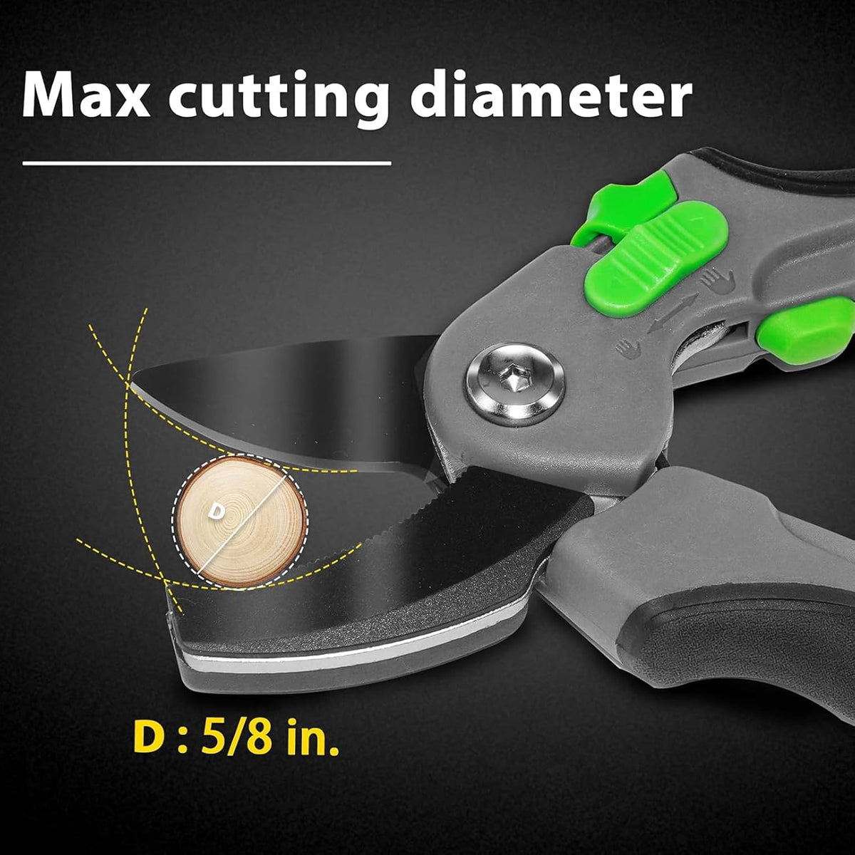 Garden Shears, Sharp Pruners for Gardening with Locking Mechanism, Ideal for Trimming, Harvesting