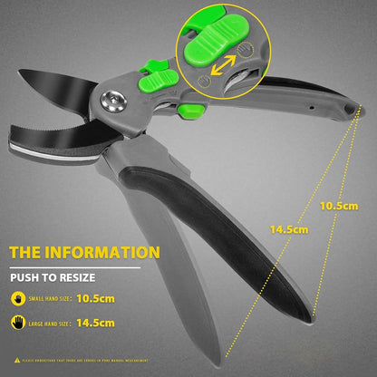 Garden Shears, Sharp Pruners for Gardening with Locking Mechanism, Ideal for Trimming, Harvesting