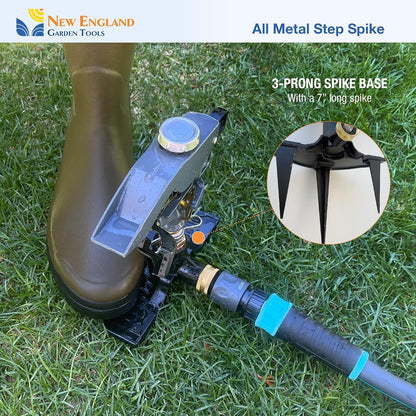 Heavy Duty Impact Pulsating Sprinkler 300004, Powerful Jet Reach 80 ft Diameter, 360° Range Control to Cover up to 5,000 Sq Ft for Farm, Lawn and Garden Irrigation