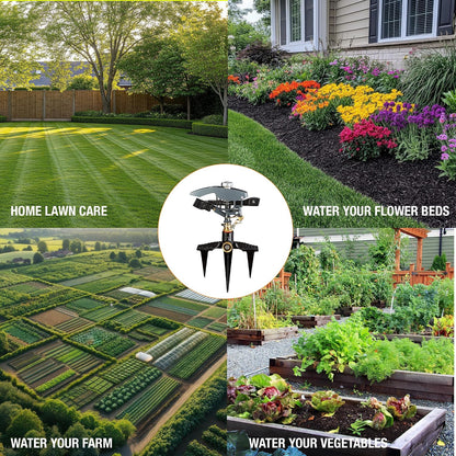 Heavy Duty Impact Pulsating Sprinkler 300004, Powerful Jet Reach 80 ft Diameter, 360° Range Control to Cover up to 5,000 Sq Ft for Farm, Lawn and Garden Irrigation