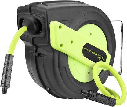 Pro Enclosed Plastic Retractable Air Hose Reel, 3/8" x 50'
