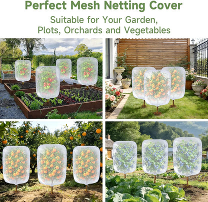 Bird Netting for Blueberry Bushes Protection, 4.9Ft x 3.2Ft, 3Pcs