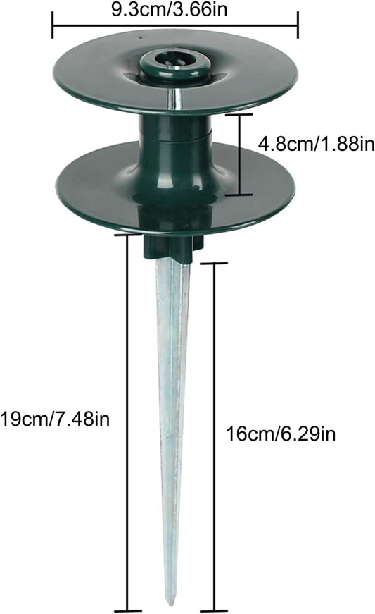 6Pcs Hose Guide Spikes,Hose Stake Holder with Spin Wheel for Keeps Garden Hose Out of Flower Beds Garden Lawn Plant Flower Vegetable 3.66in, Green, 210429XA01-6TZ-10439-1254251981