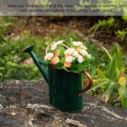 1 Gallon Metal Watering Can with Removable Long Spout & Sprinkler Head for Indoor & Outdoor Use Ideal for Garden Flowers Potted Plants Houseplants Modern Decorative Home Accessories, Bronze