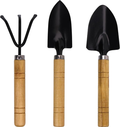 Kids Gardening Tools Set, 3-Piece Shovel Trowel Rake Kit