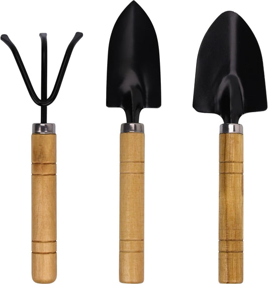 Kids Gardening Tools Set, 3-Piece Shovel Trowel Rake Kit