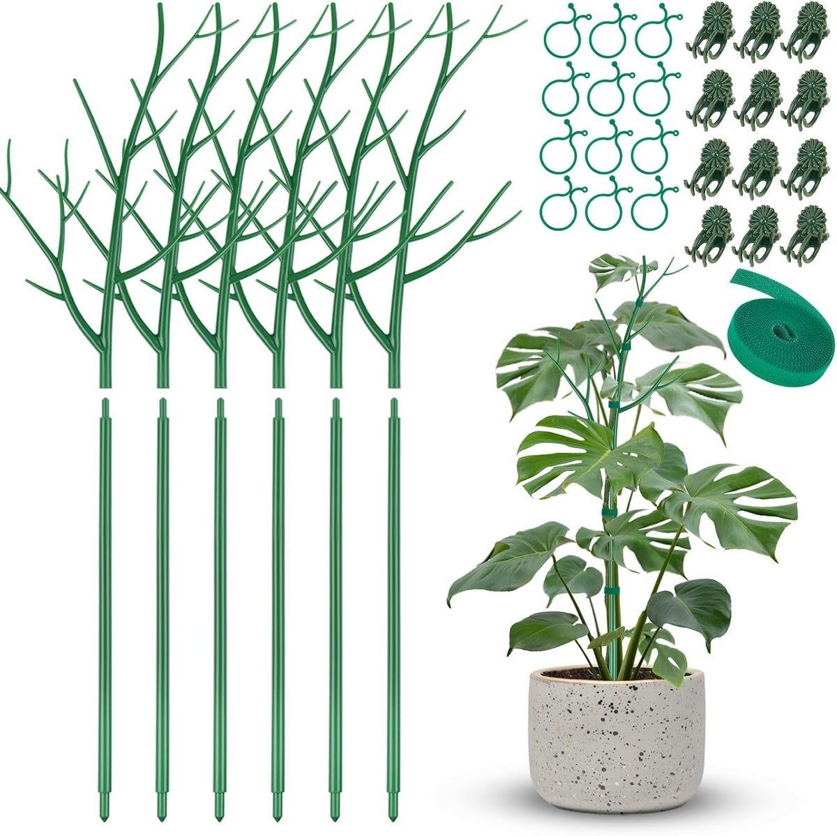 39.5" Comprehensive Plant Support Stake Set of 6 - Durable