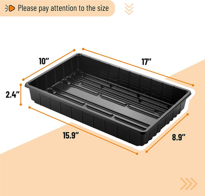 Seed Starter Trays, 5 Pack, 17"x10"x2.4"