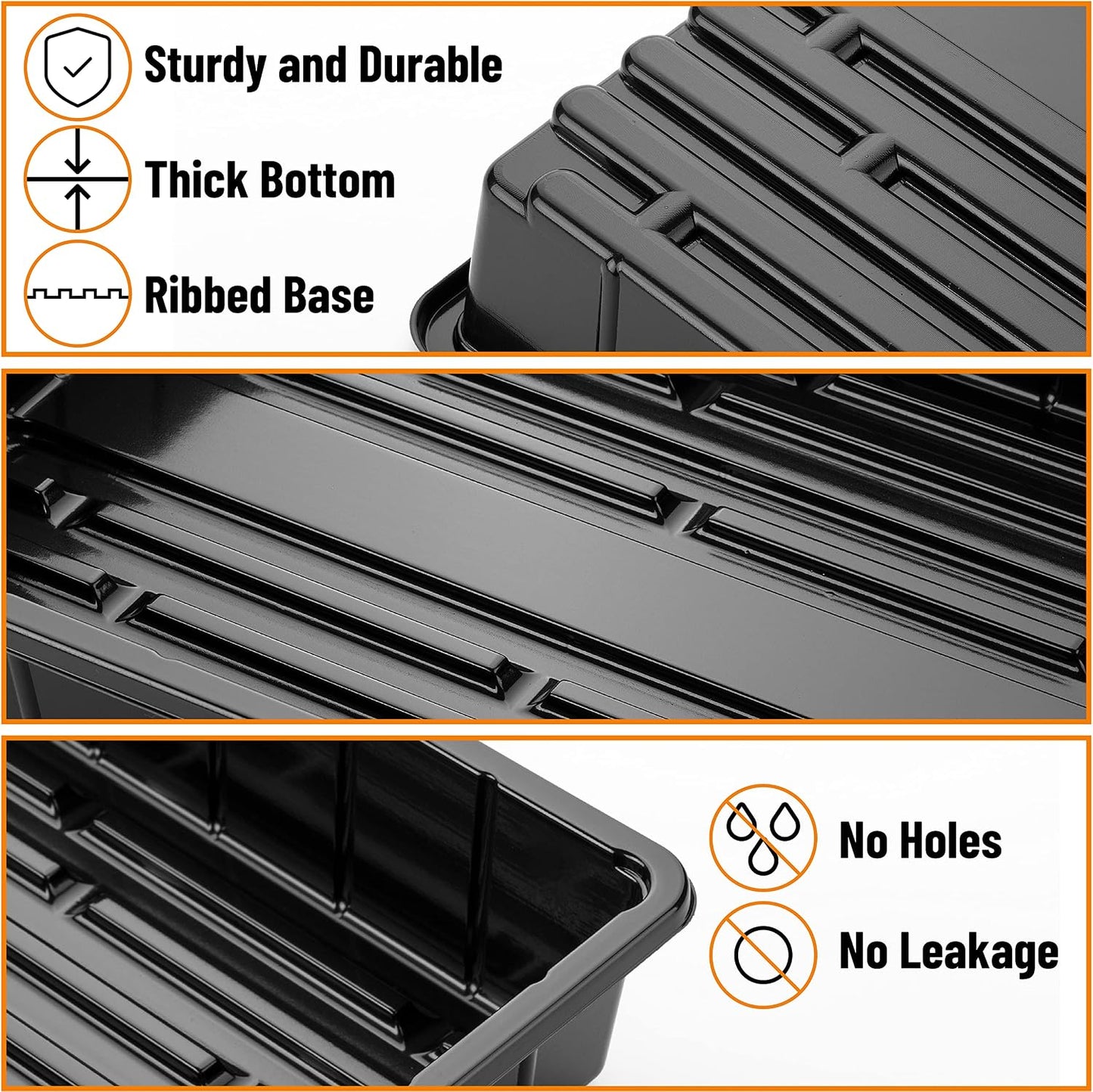 Seed Starter Trays, 5 Pack, 17"x10"x2.4"