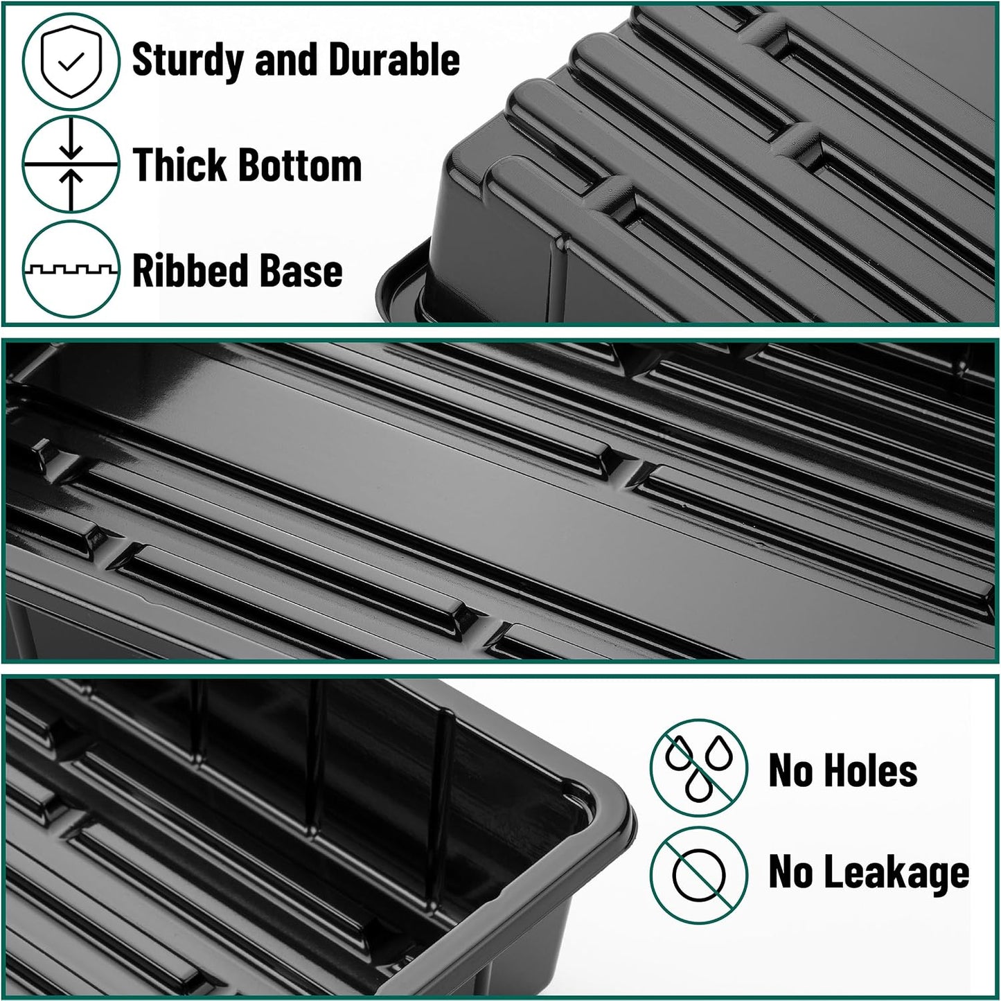 Seed Starter Trays, 5 Pack, 17"x10"x2.4"