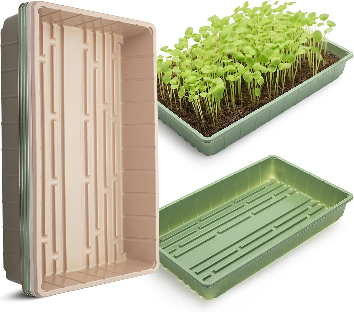 Seed Starter Trays, 5 Pack, 17"x10"x2.4"