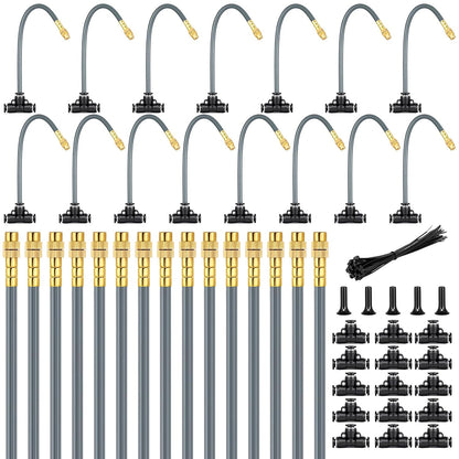 49.2Ft 1/4" Drip Irrigation System 360° Watering Misting System
