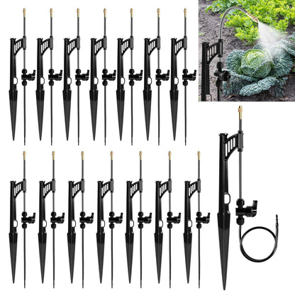 49.2Ft 1/4" Drip Irrigation System 360° Watering Misting System