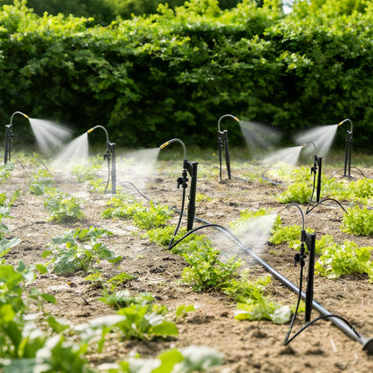 49.2Ft 1/4" Drip Irrigation System 360° Watering Misting System