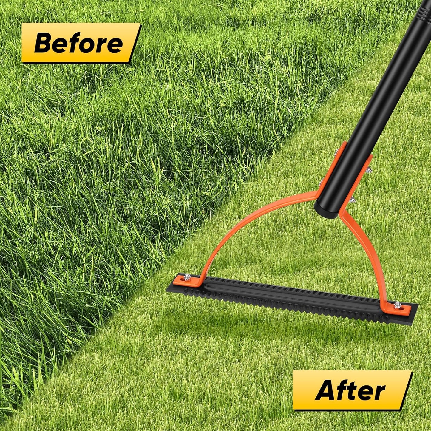 60 INCH Weed Grass Cutter, Double-Edged Serrated Sharp Steel Blade