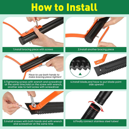 60 INCH Weed Grass Cutter, Double-Edged Serrated Sharp Steel Blade