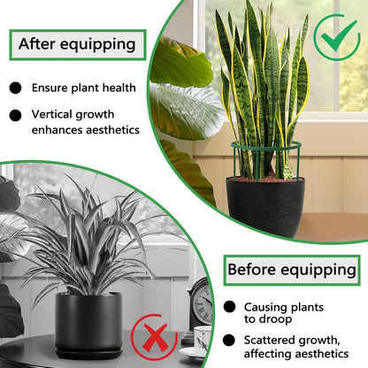 24 Pieces Half Round Plant Support Stakes, Stackable Garden Flower Support Rings, Outdoor Indoor Plant Cage Holder Trellis for Climbing Tomato Flowerpot (24, Each Tier of 9.4")