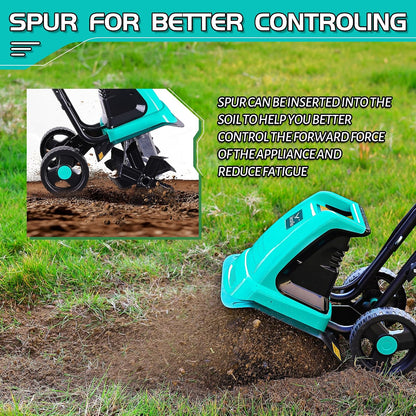 IncwBo 12'' 10.5AMP Corded Electric Garden Roto Tiller Cultivator Powerful