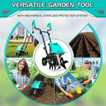 IncwBo 12'' 10.5AMP Corded Electric Garden Roto Tiller Cultivator Powerful