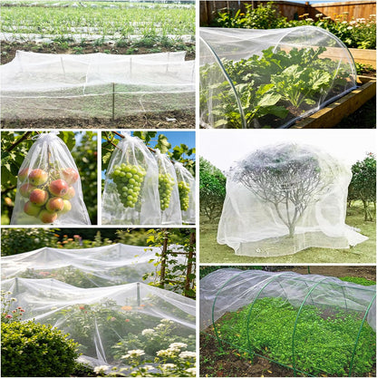Garden Netting 2 Pack 10x33ft - Ultra Fine Mesh Pest Barrier, Bird & Insect Plant Cover for Vegetables, Fruits, Flowers, Crops, Greenhouses, Raised Flower Beds