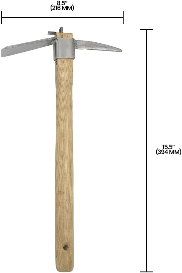 J606 Planting Hoe, 2.5-Inch Wide Stainless Steel Blade, 3-Inch Pick