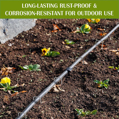 75 Pack Landscape Staples 4 Inch, 12 Gauge Garden Stakes