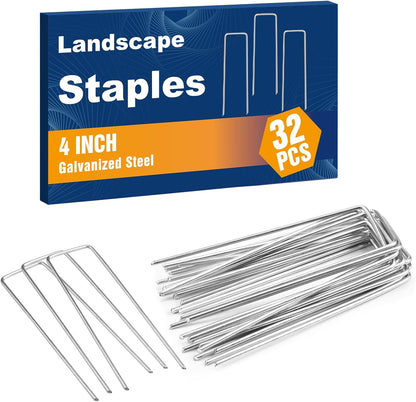 75 Pack Landscape Staples 4 Inch, 12 Gauge Garden Stakes