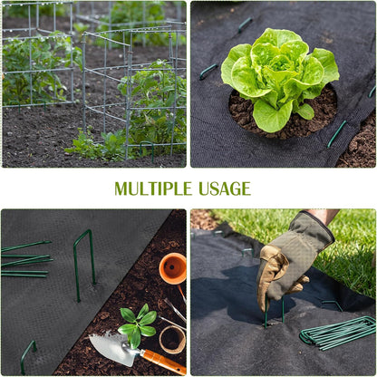 75 Pack Landscape Staples 4 Inch, 12 Gauge Garden Stakes