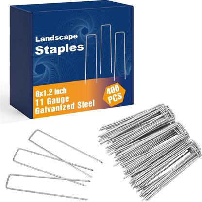 75 Pack Landscape Staples 4 Inch, 12 Gauge Garden Stakes